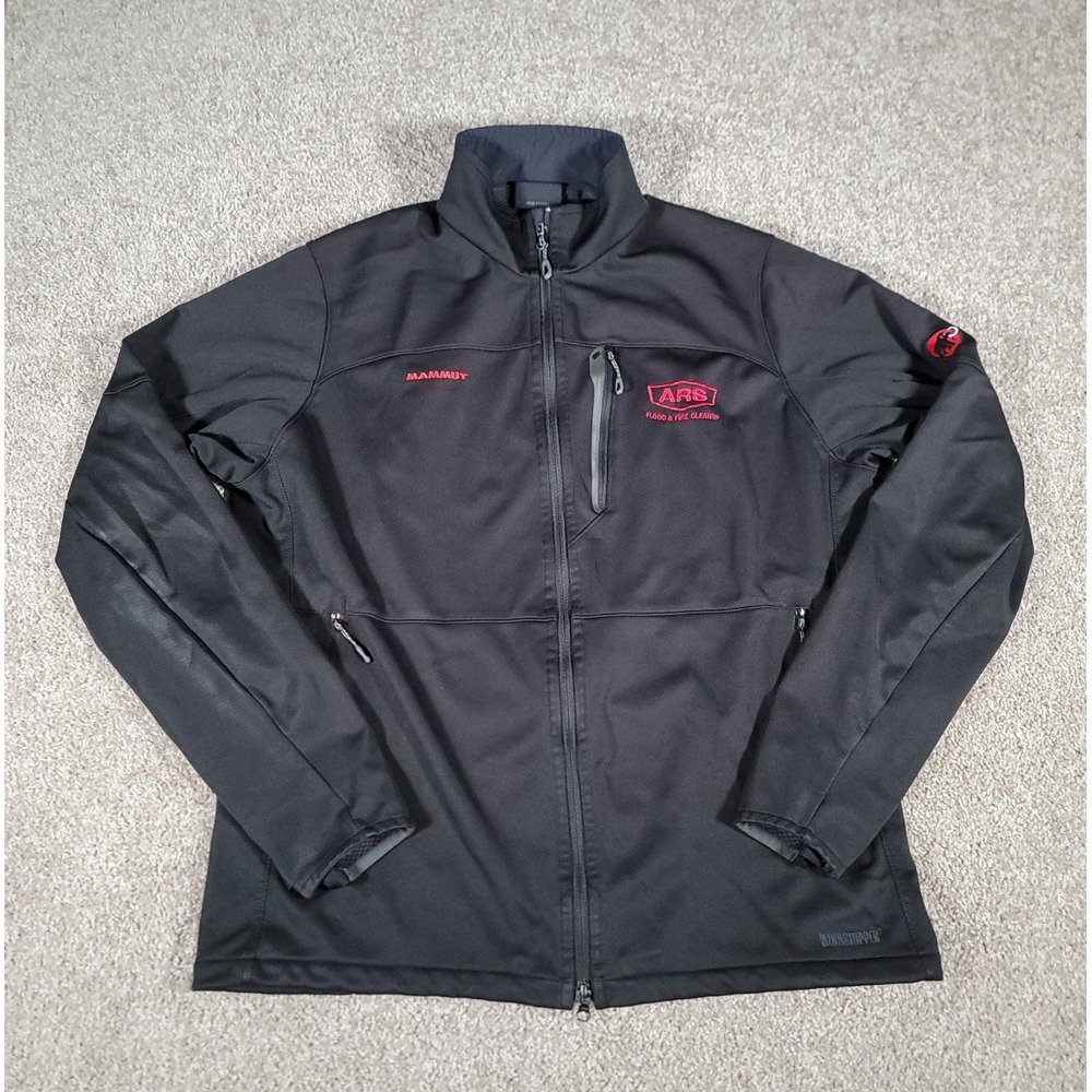 Mammut Ultimate Pro Soft Shell Jacket Mens Size XXL Black Wind Stopper Pockets